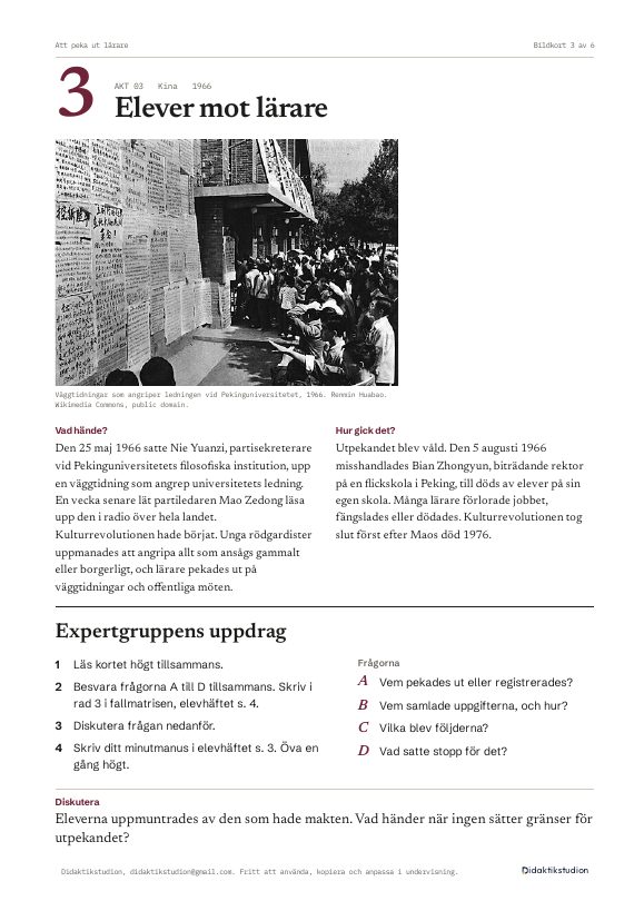 Bildkort 3 om Kina 1966